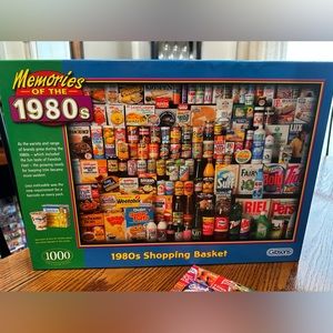 EUC Memories of the 1980s- 1980s Grocery Shopping Basket 1,000 pc Jigsaw Puzzle